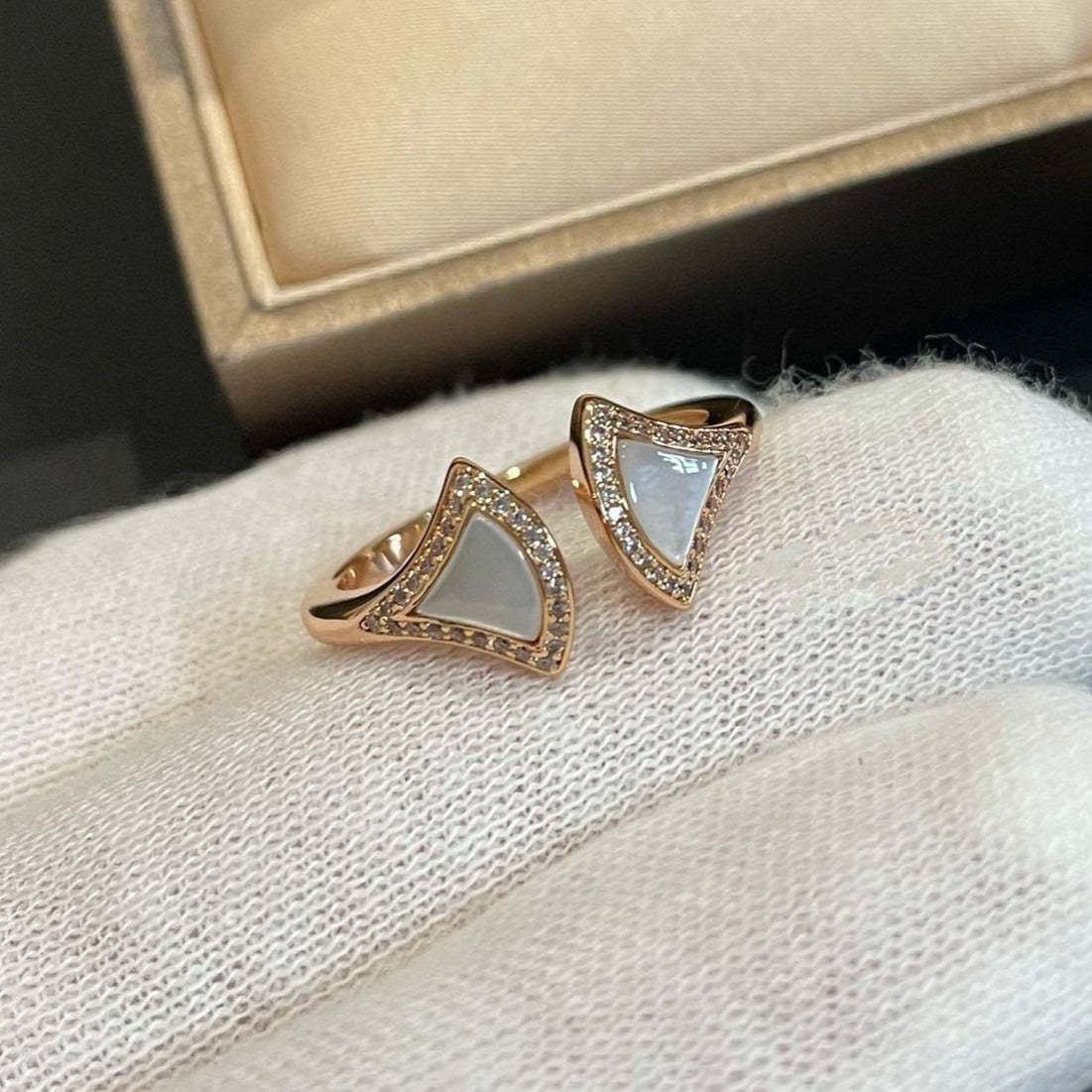 [⭐Miroze]DREAM MOP DIAMOND OPEN RING