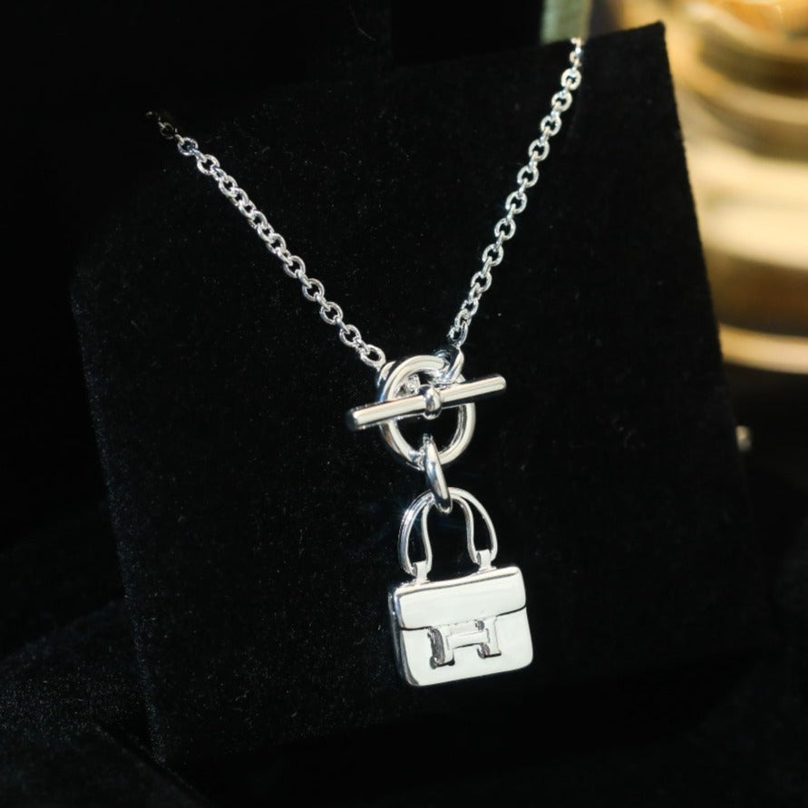 [⭐Miroze]POP H PEDANT SILVER NECKLACE