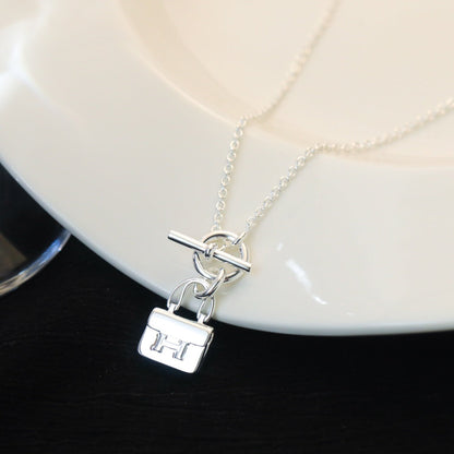 [⭐Miroze]POP H PEDANT SILVER NECKLACE