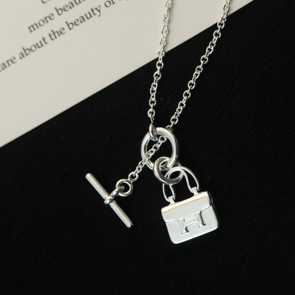 ⭐Miroze POP H PEDANT SILVER NECKLACE