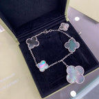 ⭐Miroze CLOVER 5 MOTIFS SIVLER DARK MOP BRACELET