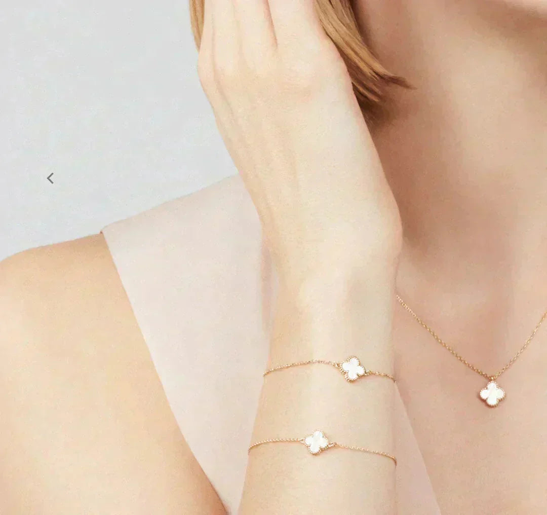 [⭐Miroze]CLOVER MINI 9.5MM WHITE MOTHER-OF-PEARL NECKLACE