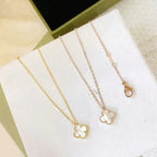 ⭐Miroze CLOVER MINI 9.5MM WHITE MOTHER-OF-PEARL NECKLACE