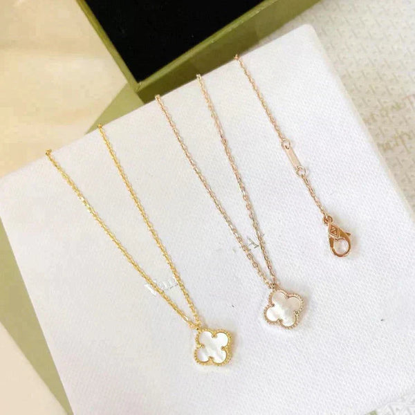 [⭐Miroze]CLOVER MINI 9.5MM WHITE MOTHER-OF-PEARL NECKLACE