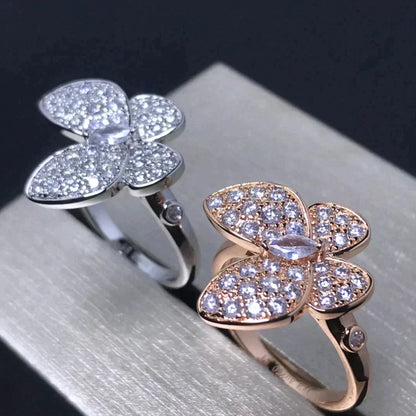 [⭐Miroze]BUTTERFLY PINK GOLD DIAMOND RING