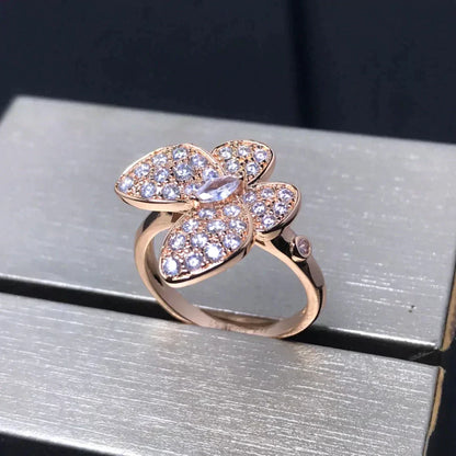[⭐Miroze]BUTTERFLY PINK GOLD DIAMOND RING