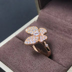 ⭐Miroze BUTTERFLY PINK GOLD DIAMOND RING