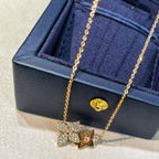 ⭐Miroze STAR BLOSSOM NECKLACE PINK GOLD DIAMONDS