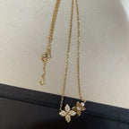 ⭐Miroze STAR BLOSSOM NECKLACE PINK GOLD DIAMONDS