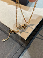 ⭐Miroze STAR BLOSSOM NECKLACE PINK GOLD DIAMONDS