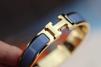 [⭐Miroze] H BRACELET 12MM BLUE GRAY