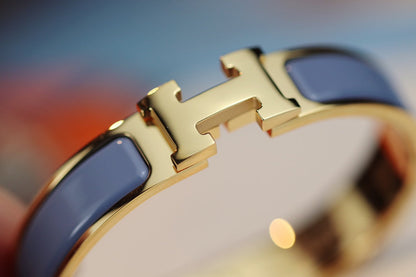 [⭐Miroze] H BRACELET 12MM BLUE GRAY