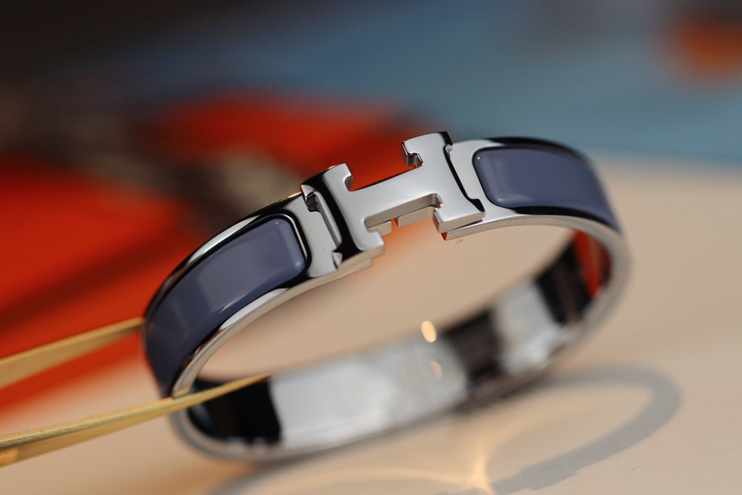 [⭐Miroze] H BRACELET 12MM BLUE GRAY