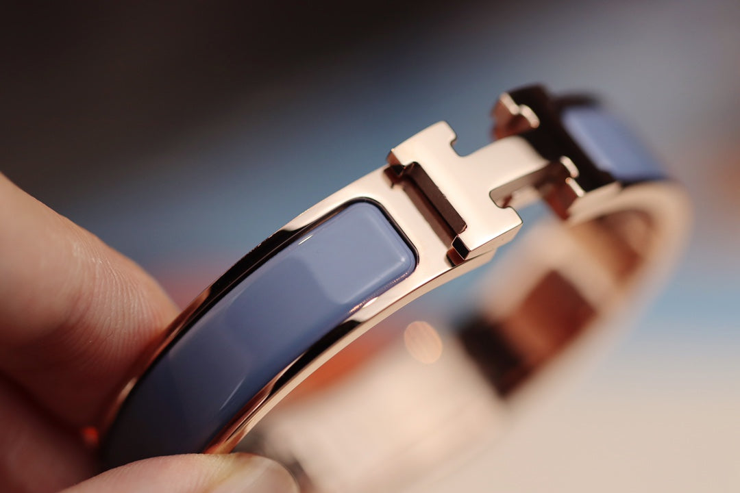 [⭐Miroze] H BRACELET 12MM BLUE GRAY