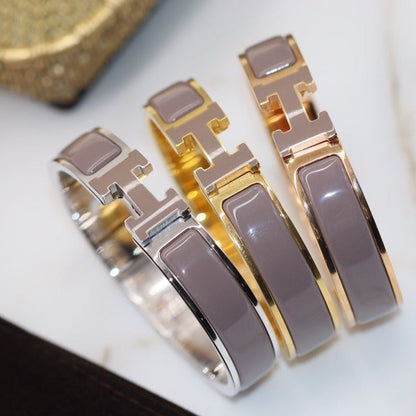 [⭐Miroze]H BRACELET 12MM BROWN