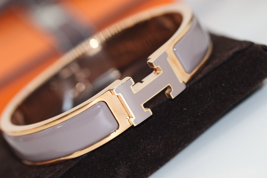 [⭐Miroze]H BRACELET 12MM BROWN