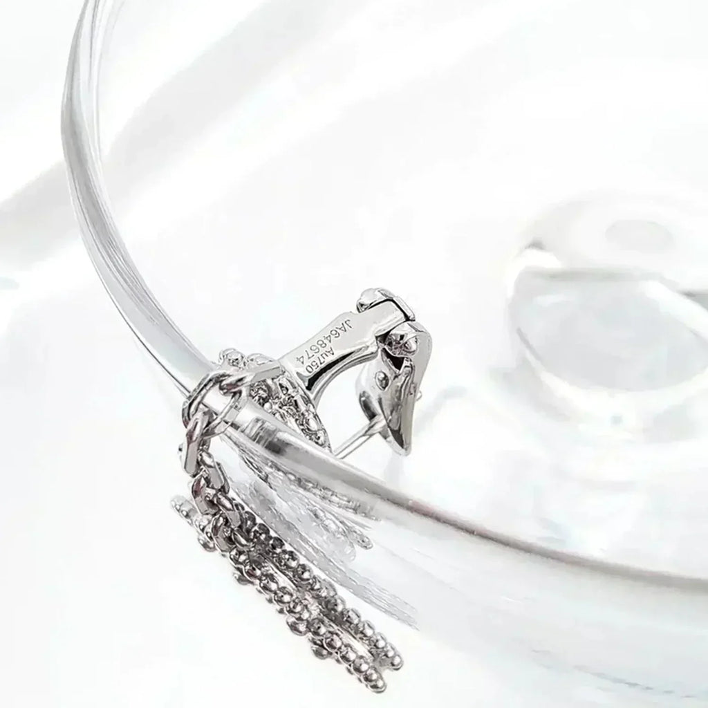 ⭐Miroze CLOVER 2 MOTIFS  DIAMOND ONYX EARRINGS SILVER
