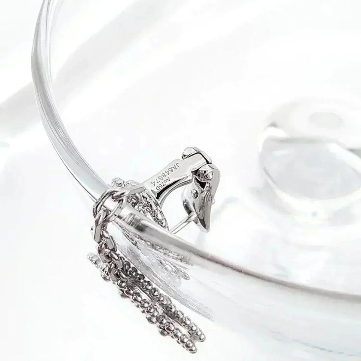 ⭐Miroze CLOVER 2 MOTIFS  DIAMOND ONYX EARRINGS SILVER