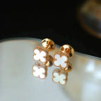 ⭐Miroze CLOVER MINI 9.5MM WHITE MOP EARRINGS