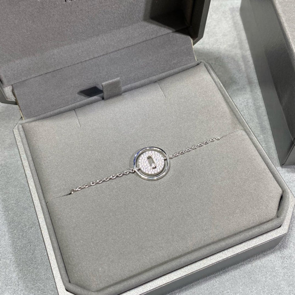 [⭐Miroze]LUCKY MOVE DIAMOND PAVED BRACELET