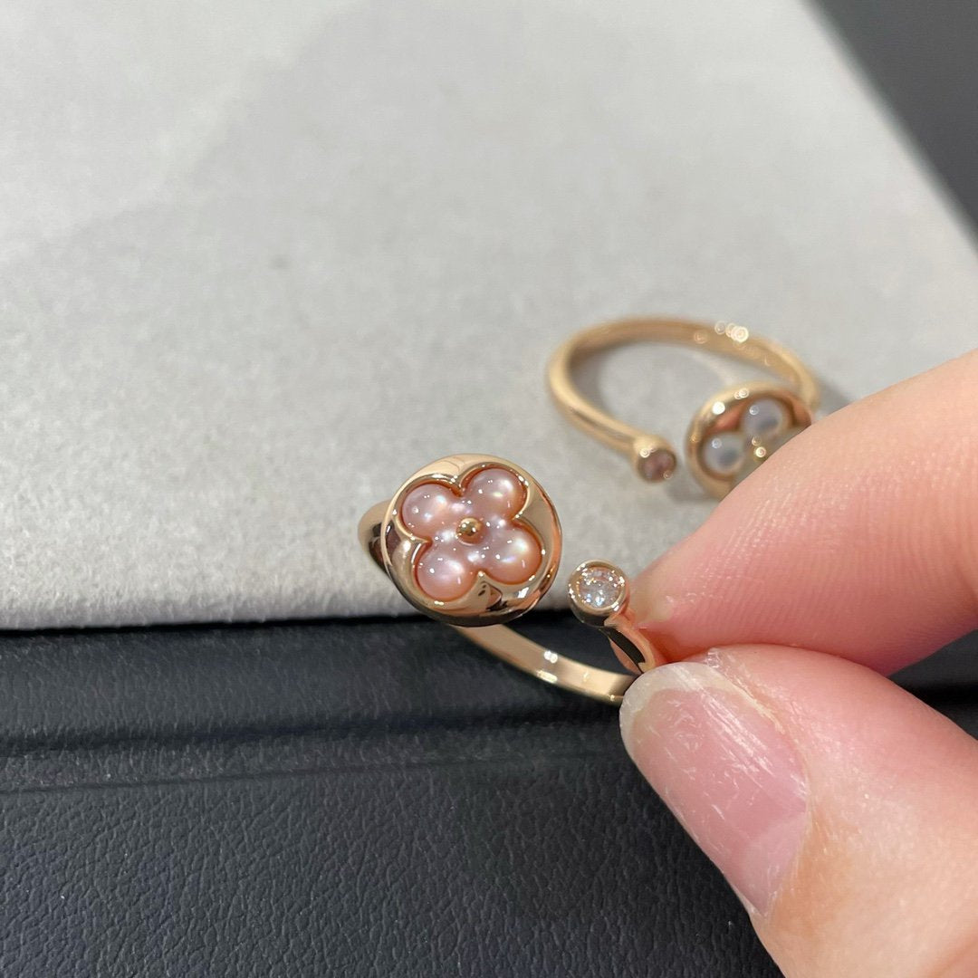 [⭐Miroze]SUN 1 DIAMOND PINK MOP RING