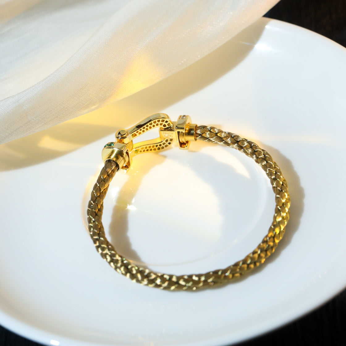 [⭐Miroze]FORCE 10 GOLD GREEN DIAMOND PAVED