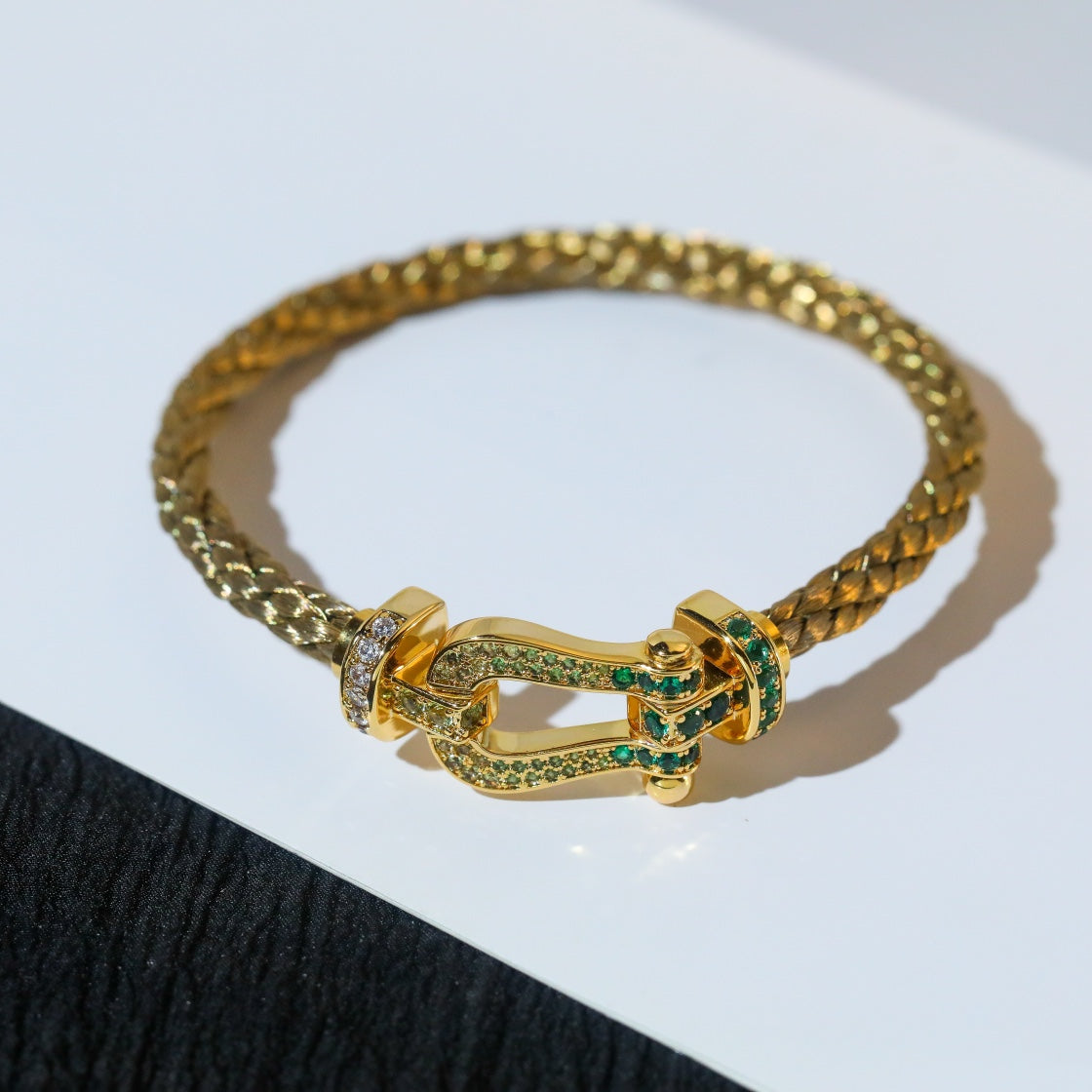 ⭐Miroze FORCE 10 GOLD GREEN DIAMOND PAVED
