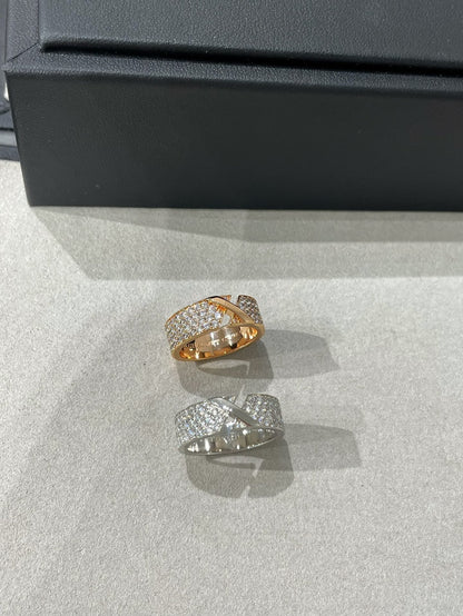 [⭐Miroze]LIENS EVIDENCE  DIAMOND PAVED RING