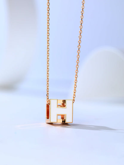 [⭐Miroze]H CAGE PINK GOLD NECKLACE