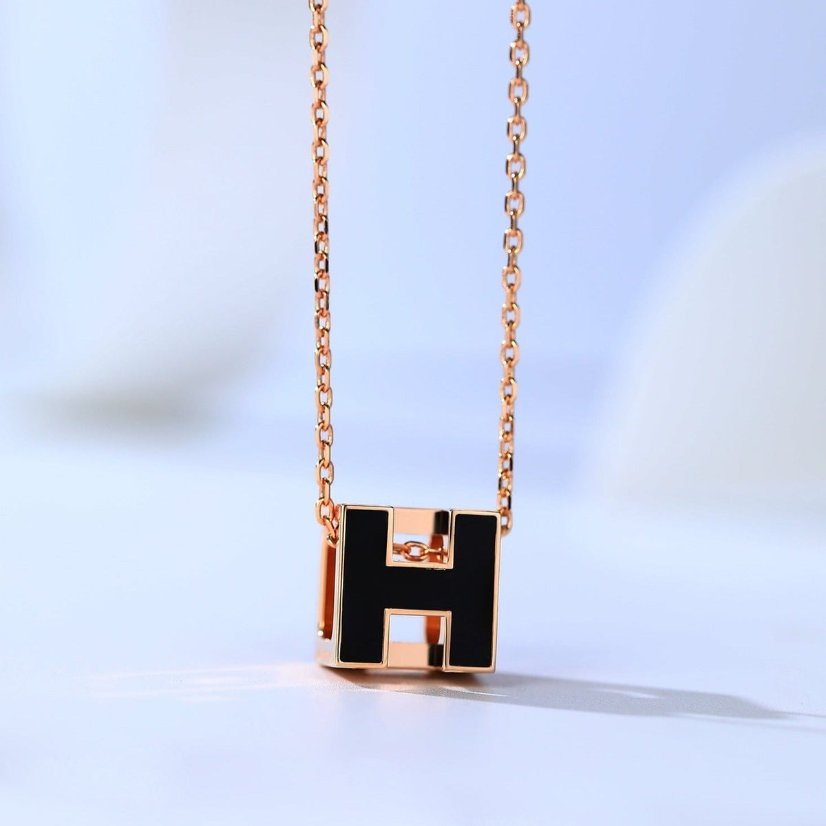 ⭐Miroze H CAGE PINK GOLD NECKLACE