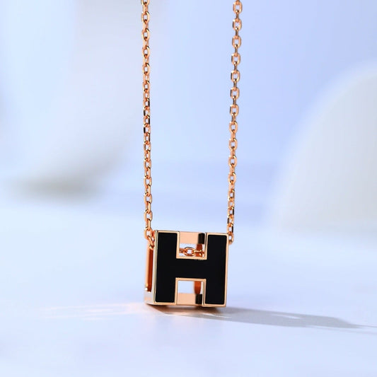 [⭐Miroze]H CAGE PINK GOLD NECKLACE