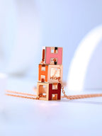 ⭐Miroze H CAGE PINK GOLD NECKLACE