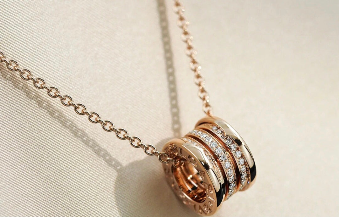 [⭐Veya]ZERO 1 PINK GOLD DIAMOND NECKLACE