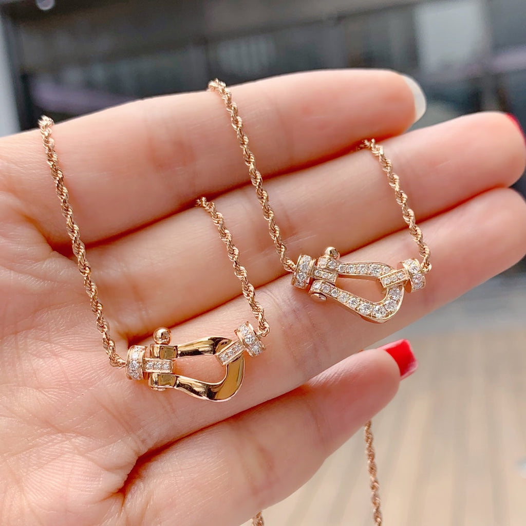 ⭐Miroze FORCE 10 PINK GOLD DIAMOND NECKLACE