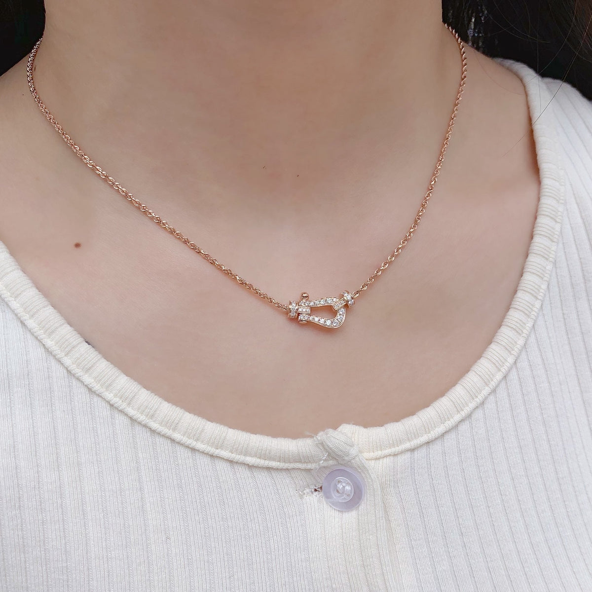 ⭐Miroze FORCE 10 PINK GOLD DIAMOND NECKLACE