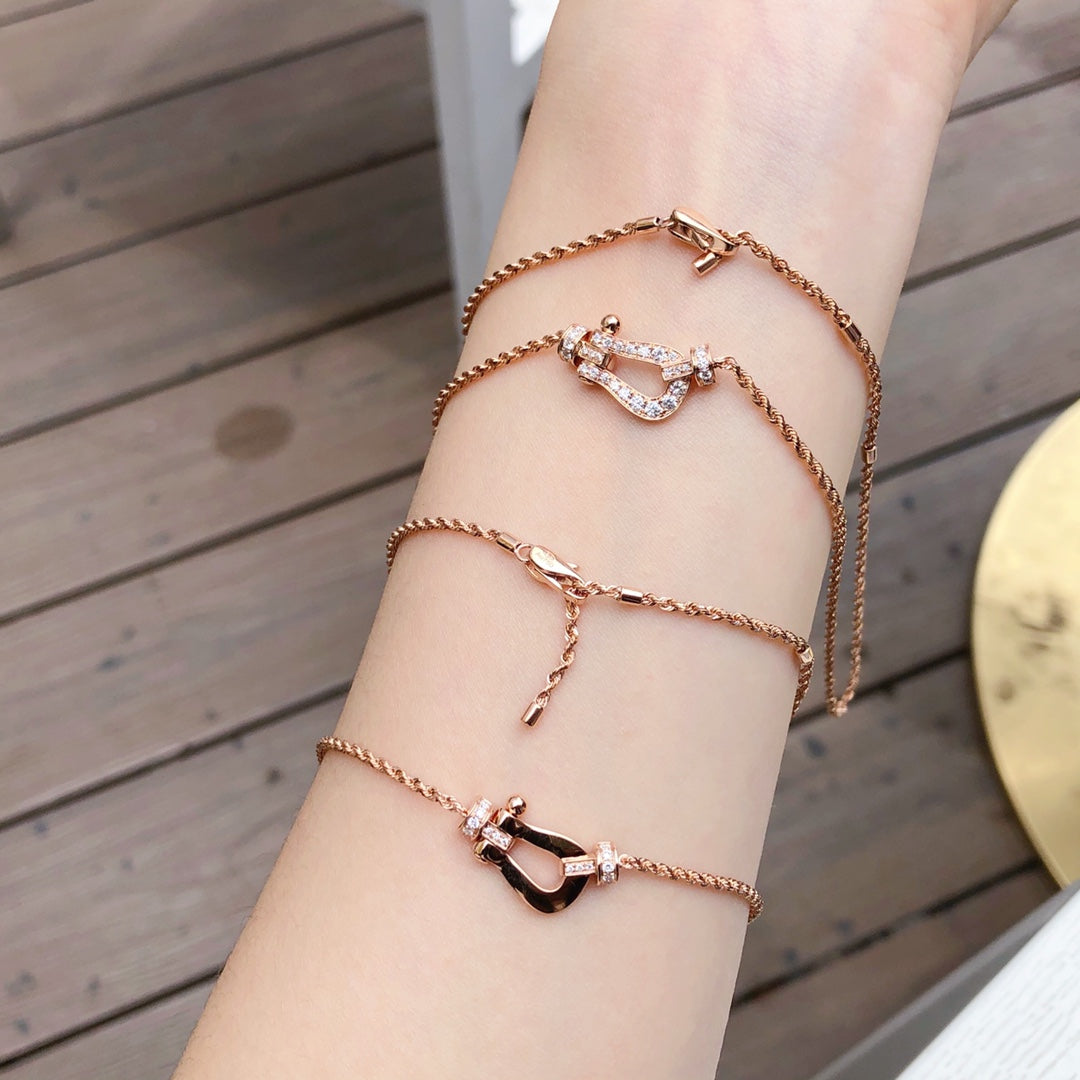 ⭐Miroze FORCE 10 PINK GOLD DIAMOND NECKLACE