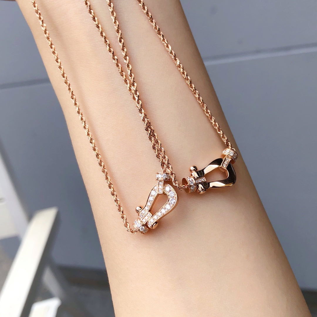 ⭐Miroze FORCE 10 PINK GOLD DIAMOND NECKLACE