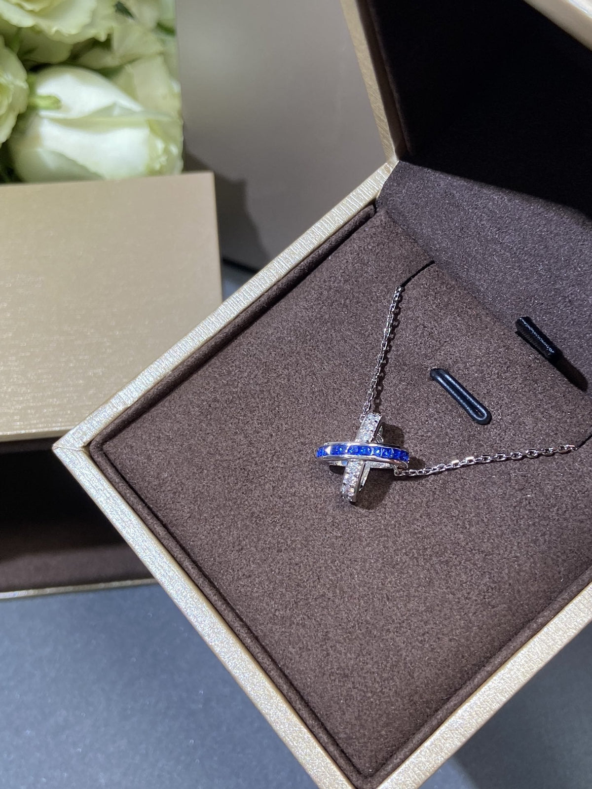 ⭐Miroze LIENS DIAMOND SILVER NECKLACE