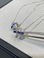 ⭐Miroze LIENS DIAMOND SILVER NECKLACE