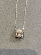 ⭐Miroze PERLEE PEDANT SIVLER DIAMOND NECKLACE