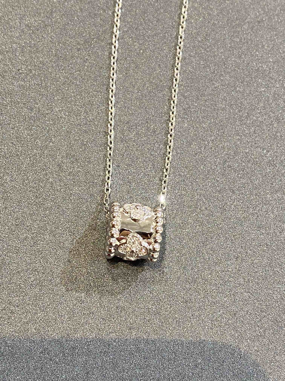 [⭐Miroze]PERLEE PEDANT SIVLER DIAMOND NECKLACE