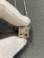 ⭐Miroze PERLEE PEDANT SIVLER DIAMOND NECKLACE