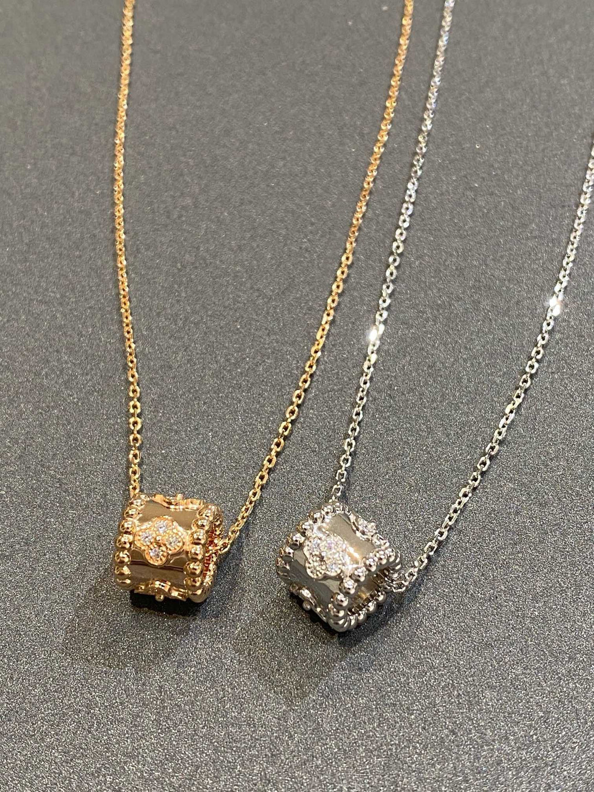 [⭐Miroze]PERLEE PEDANT SIVLER DIAMOND NECKLACE