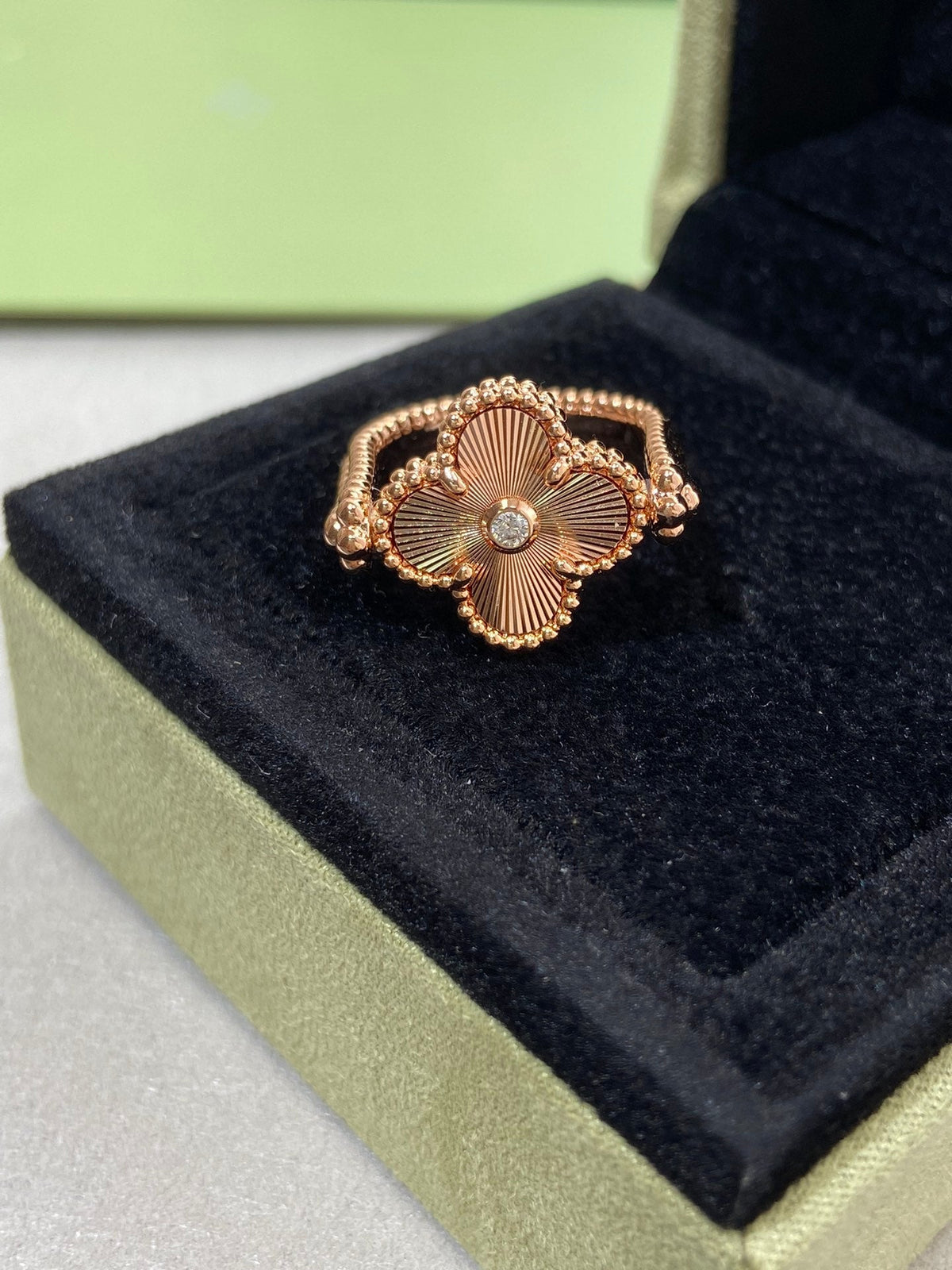 ⭐Miroze CLOVER RIVERSIBLE ROSE GOLD RING