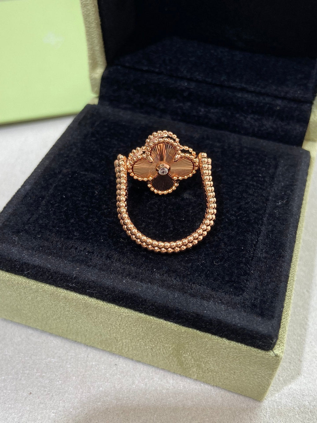 ⭐Miroze CLOVER RIVERSIBLE ROSE GOLD RING