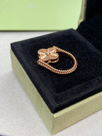 ⭐Miroze CLOVER RIVERSIBLE ROSE GOLD RING