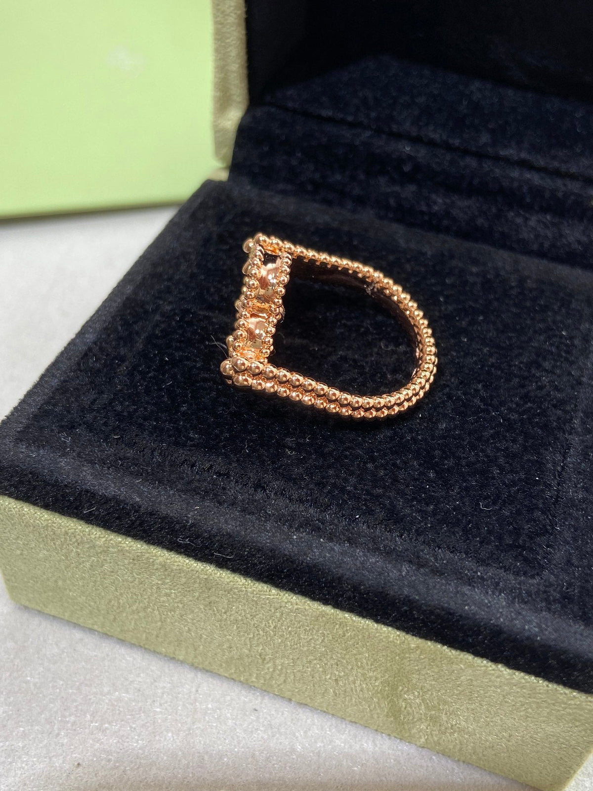 ⭐Miroze CLOVER RIVERSIBLE ROSE GOLD RING