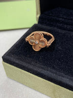 ⭐Miroze CLOVER RIVERSIBLE ROSE GOLD RING