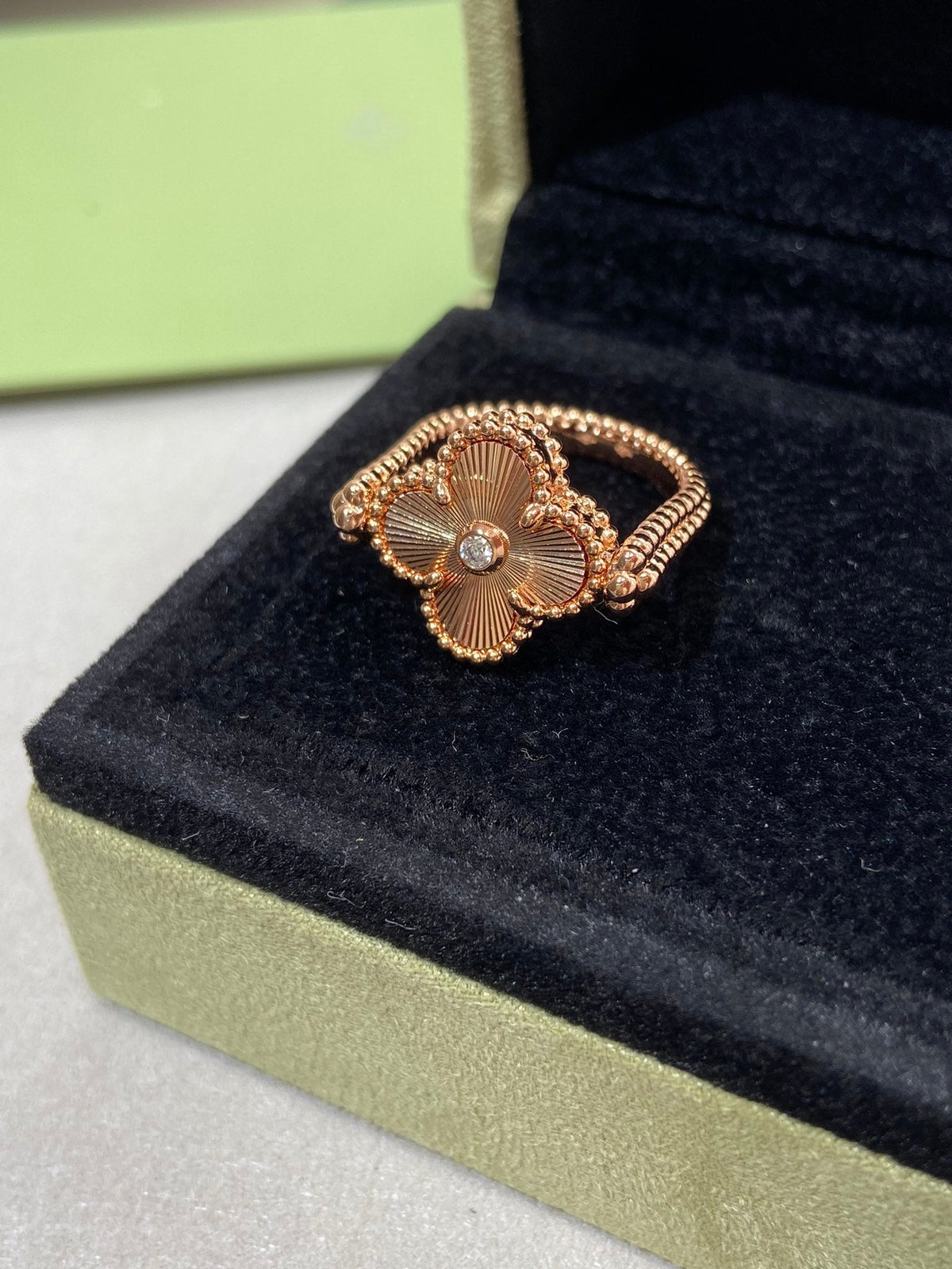 ⭐Miroze CLOVER RIVERSIBLE ROSE GOLD RING