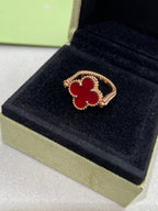 ⭐Miroze CLOVER RIVERSIBLE ROSE GOLD RING